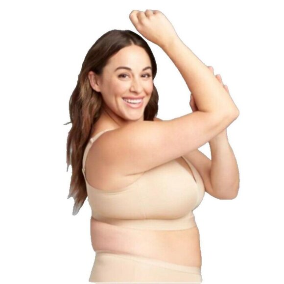 FLAW - Cacique Lane Bryant Bra Comfort Bliss Lightly Lined No Wire 40DD Cafe - Picture 8 of 10